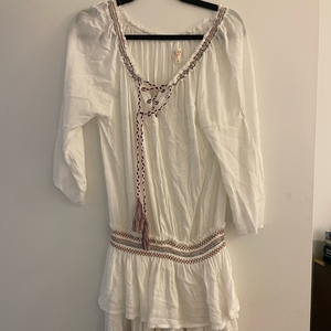 Surf Gypsy White Dress or Coverup Size Medium M